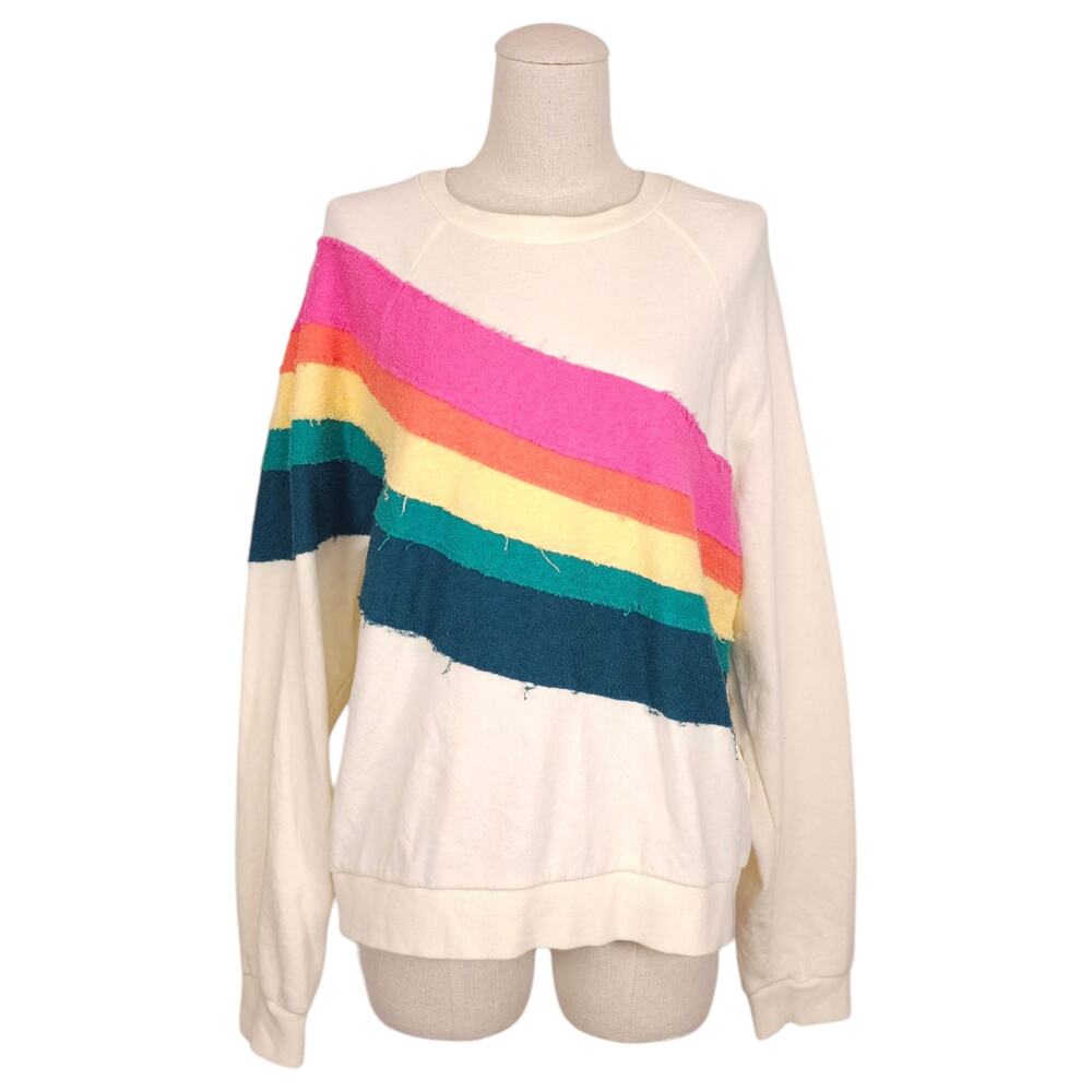 Marine Layer Vin Striped Rainbow Sweater Sz Large